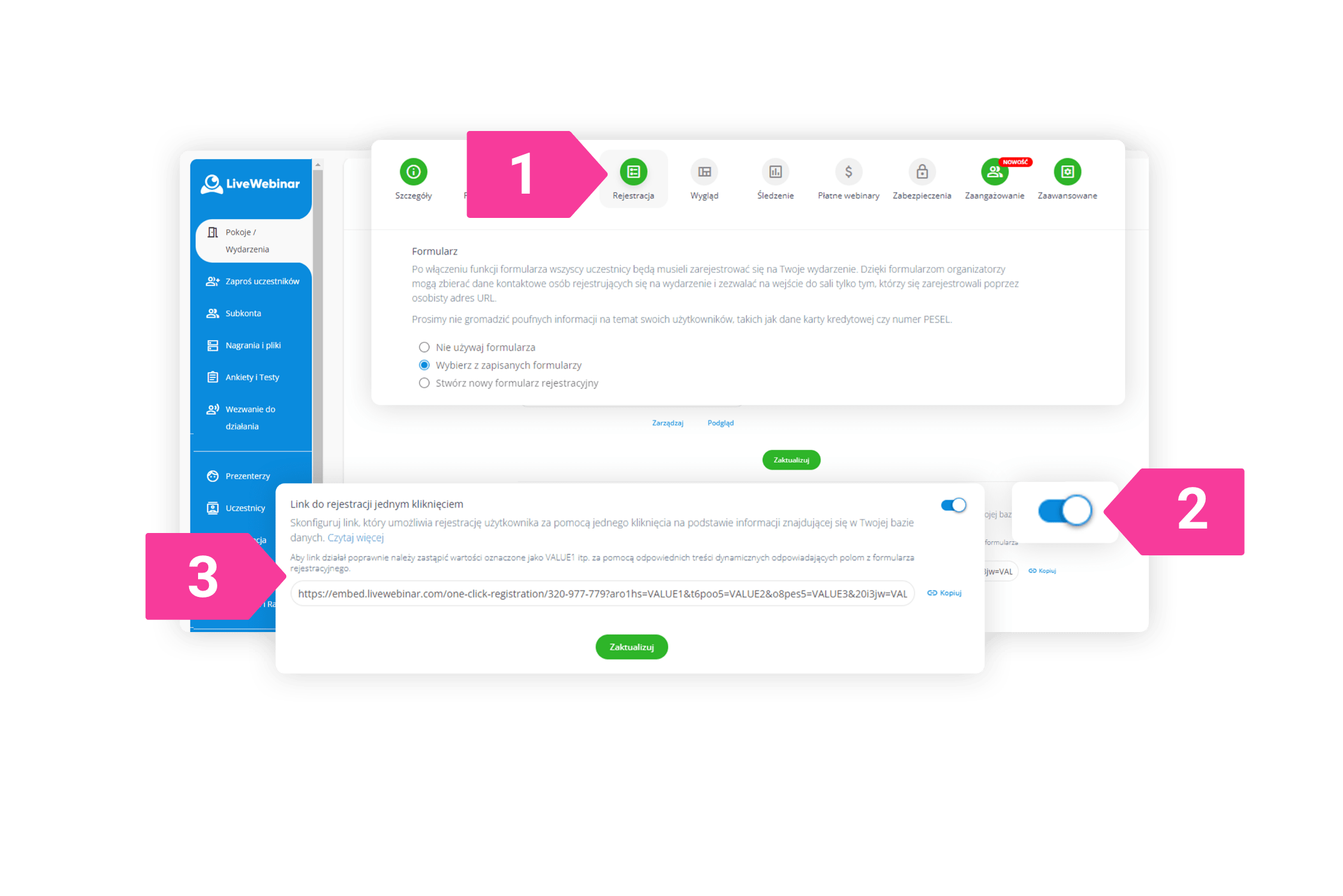link do rejestracji jednym kliknięciem 