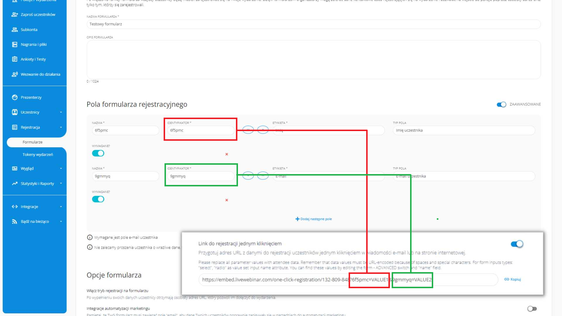 one click registration link to your webinar