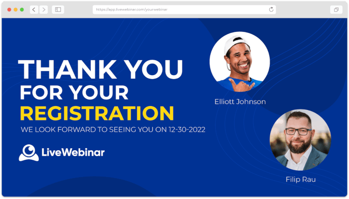 Custom registration pages