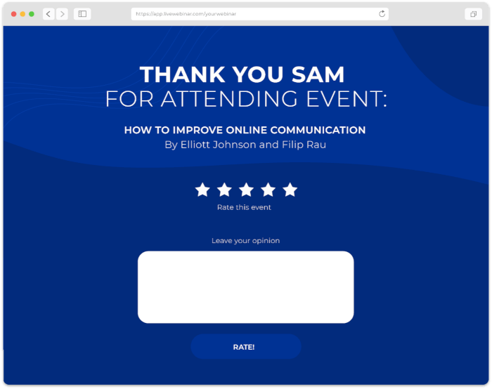 Custom registration pages