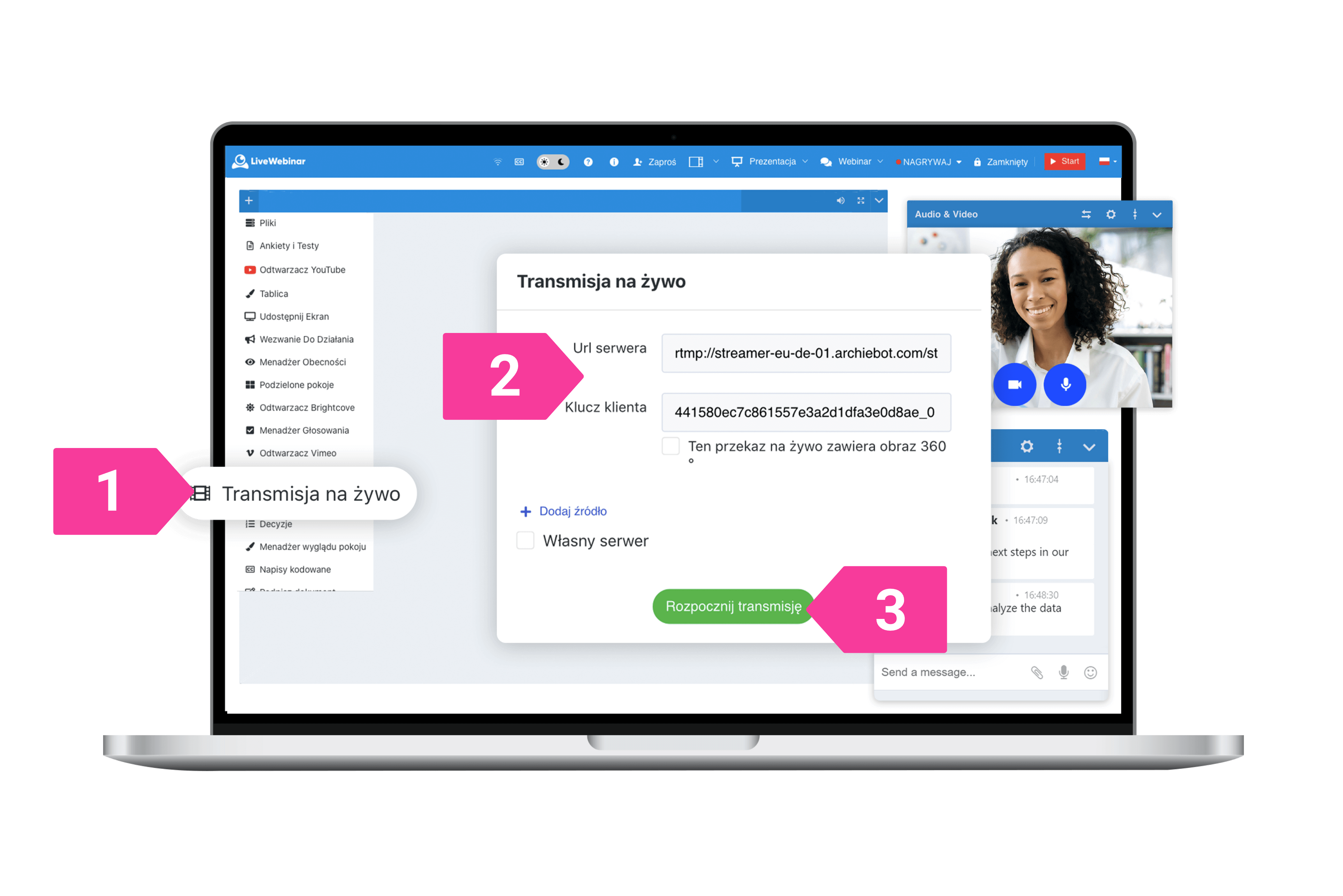 transmisja na żywo