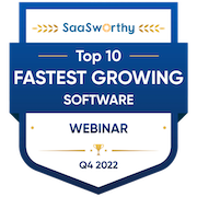 SaaSworthy Fastest Growing Webinar 2023