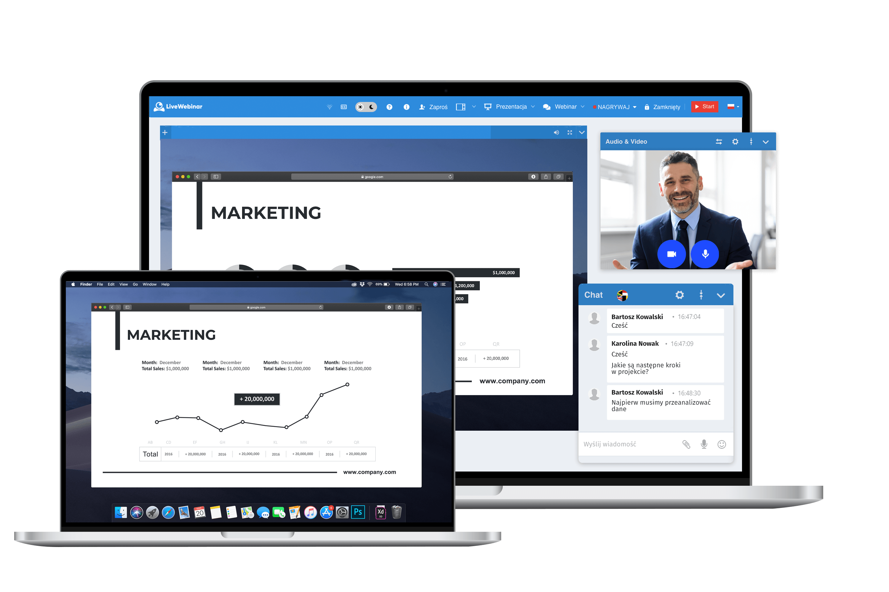 udostępnianie ekranu