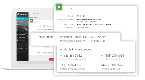 LiveWebinar Phone Bridge