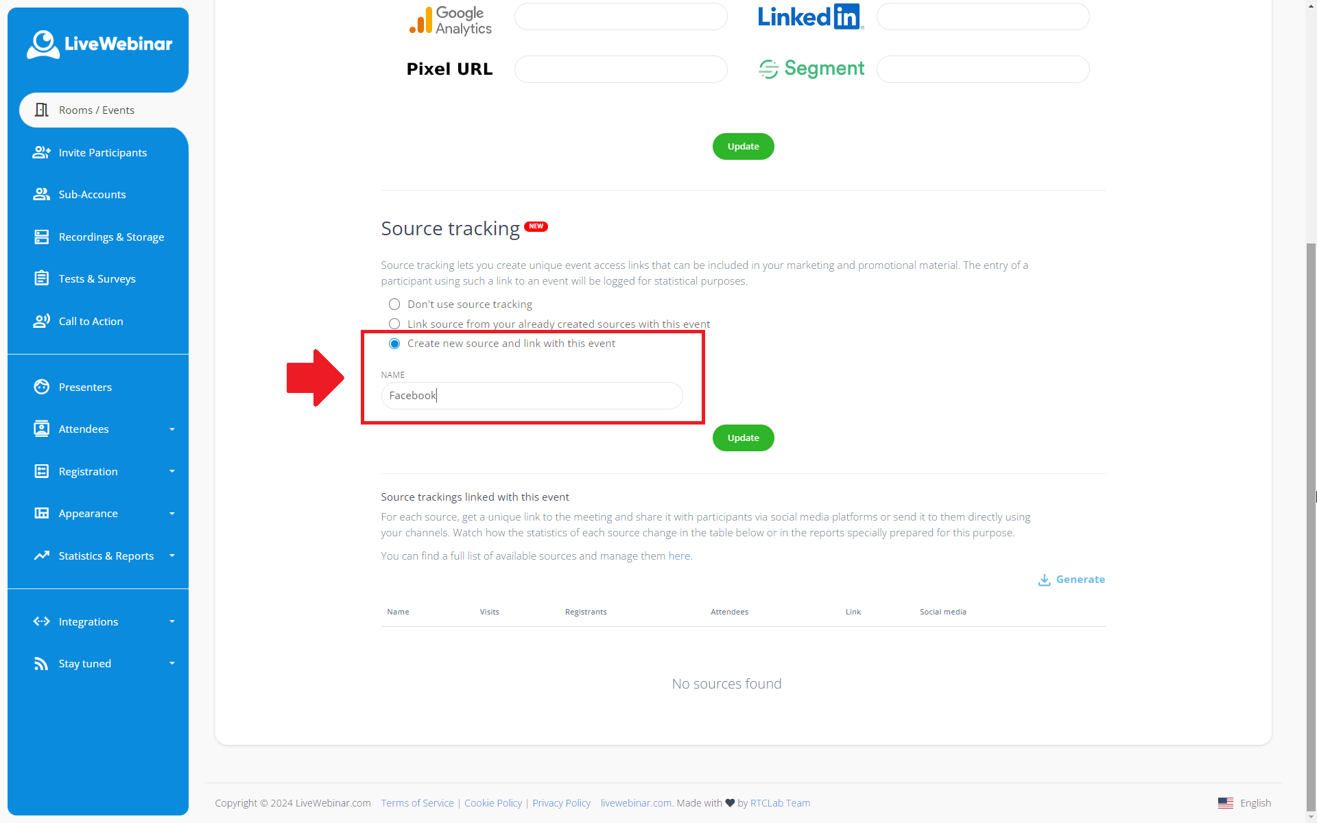 How to use the Source Tracking feature in LiveWebinar