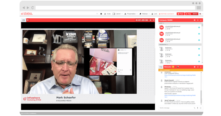 Host <span class="font-weight-bold">engaging hybrid and virtual events</span> without effort